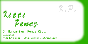 kitti pencz business card